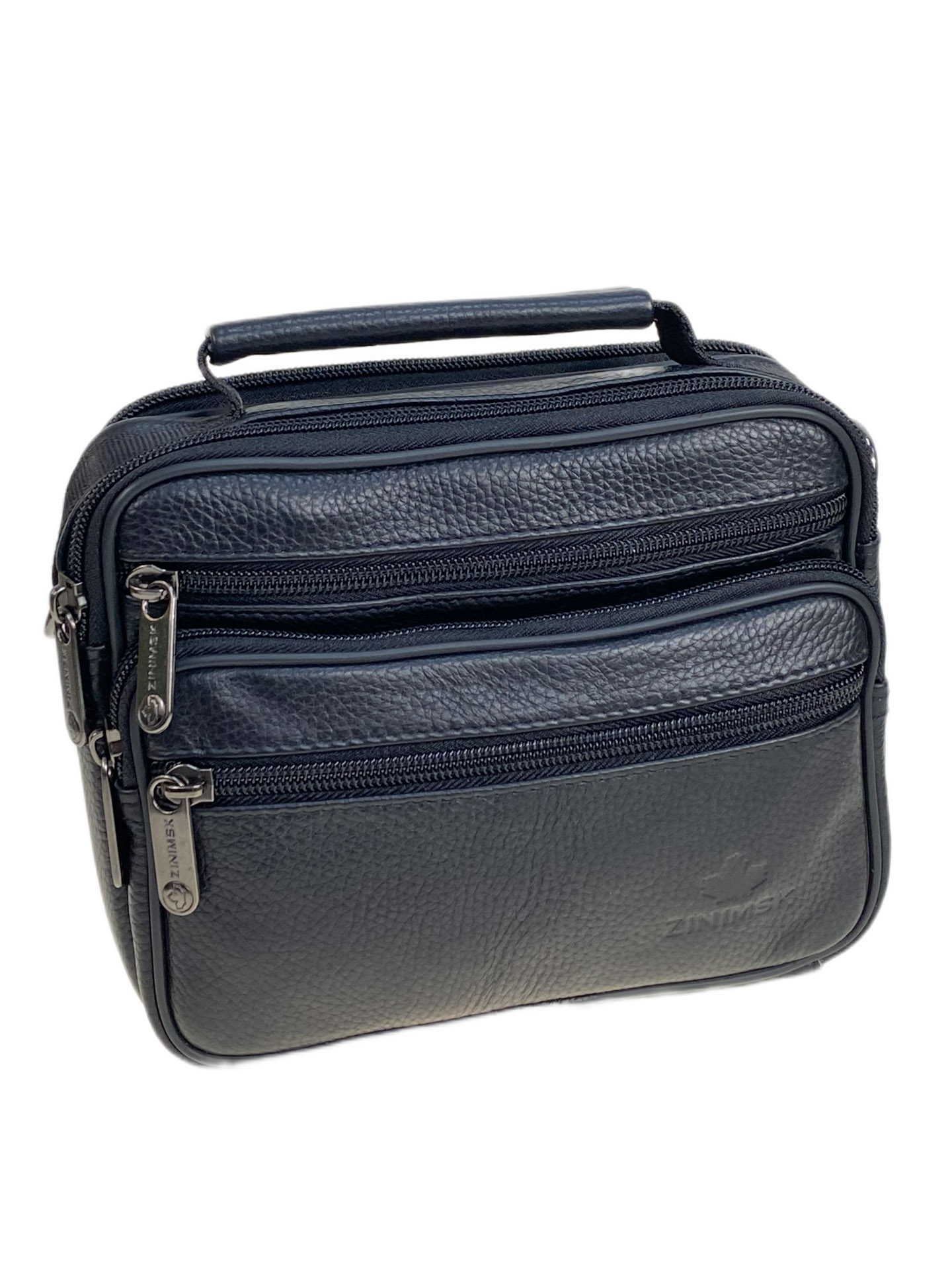 На фото 1 - Сумка мужская из натуральной кожи, цвет черный На фото 1 - Сумка мужская из натуральной кожи, цвет черный