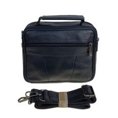 На фото 2 - Сумка мужская из натуральной кожи, цвет черный На фото 2 - Сумка мужская из натуральной кожи, цвет черный