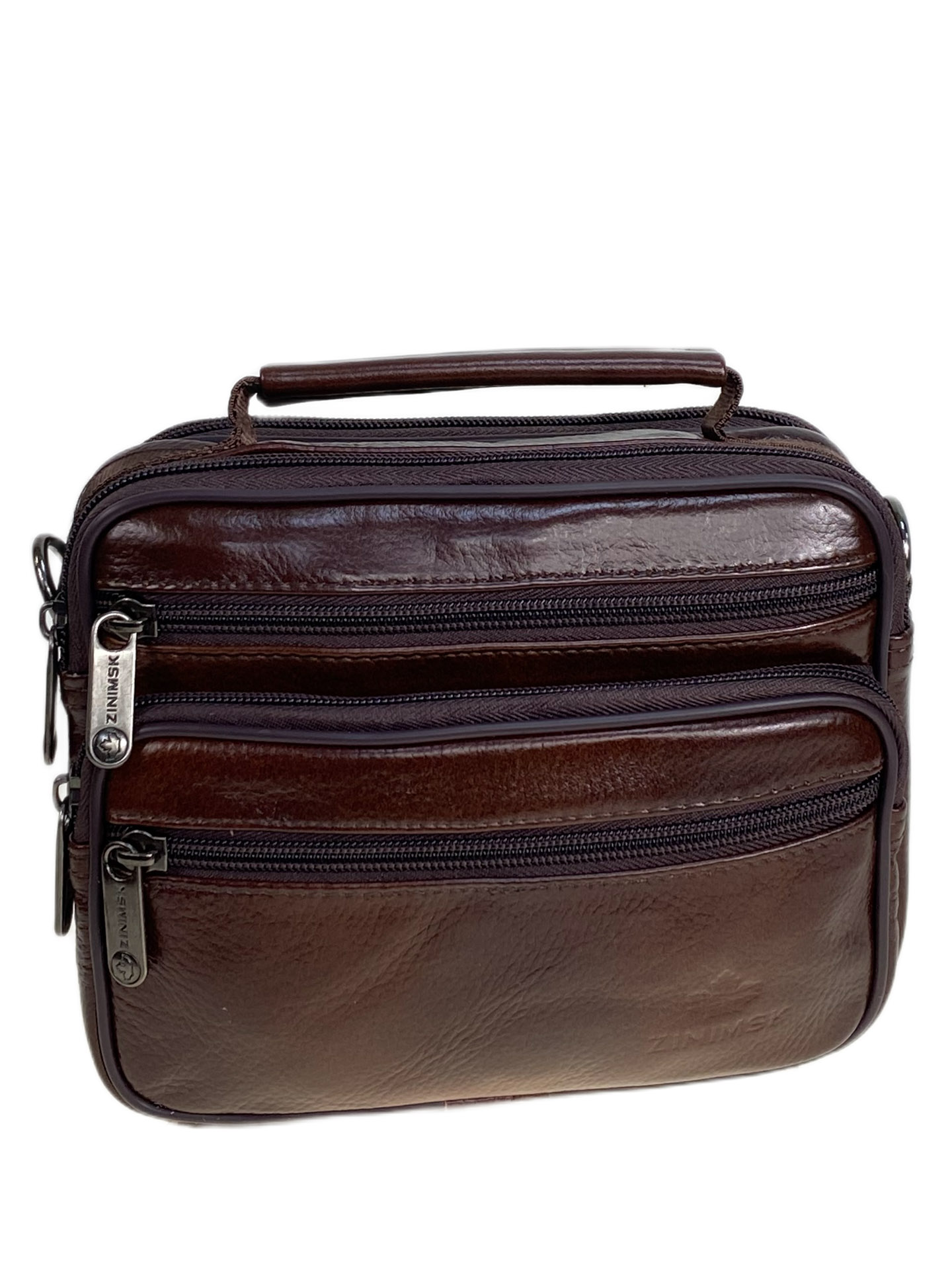 На фото 1 - Сумка мужская из натуральной кожи, цвет коричневый На фото 1 - Сумка мужская из натуральной кожи, цвет коричневый