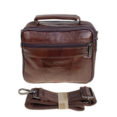 На фото 2 - Сумка мужская из натуральной кожи, цвет коричневый На фото 2 - Сумка мужская из натуральной кожи, цвет коричневый