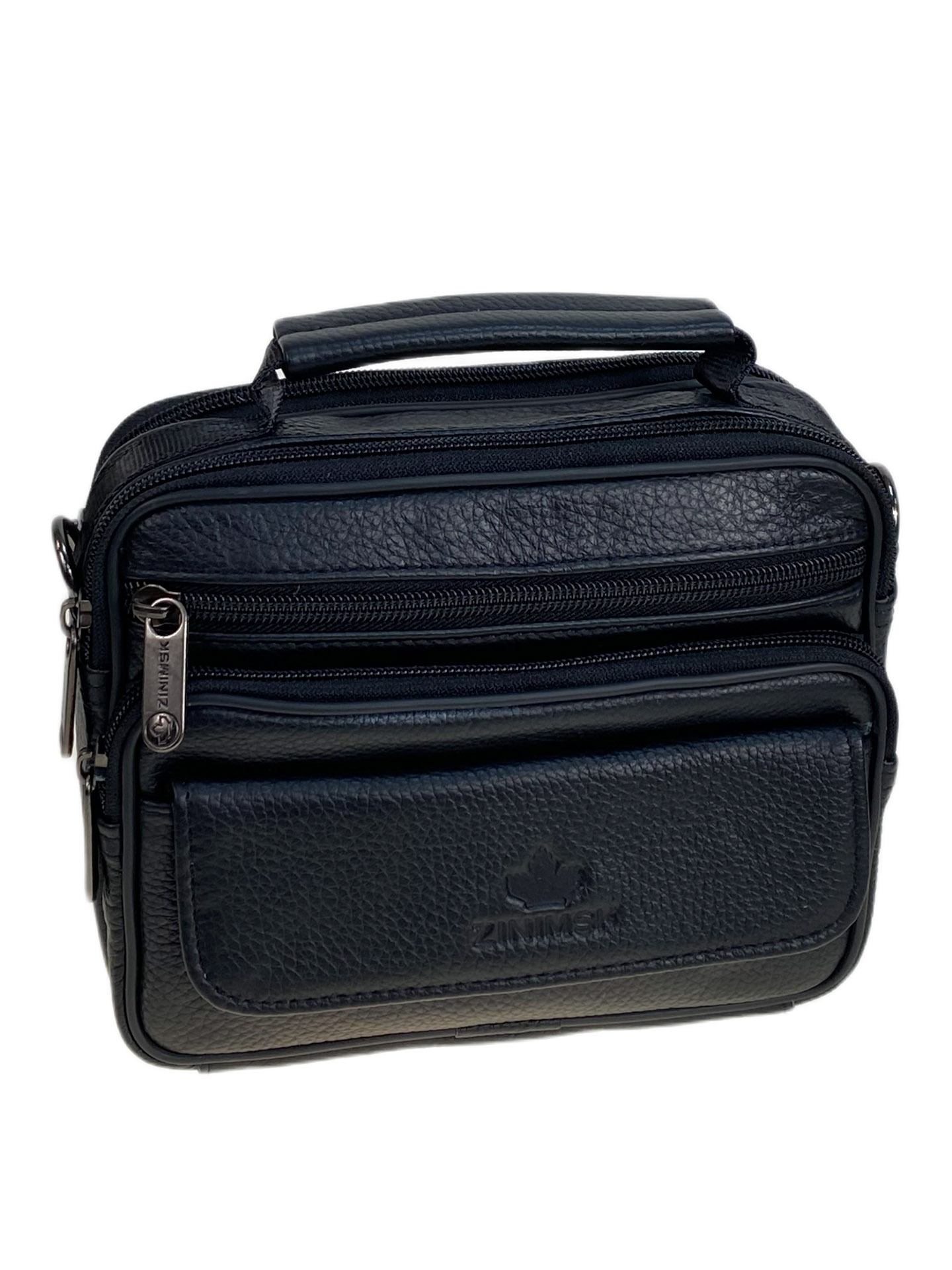 На фото 1 - Сумка мужская из натуральной кожи, цвет черный На фото 1 - Сумка мужская из натуральной кожи, цвет черный