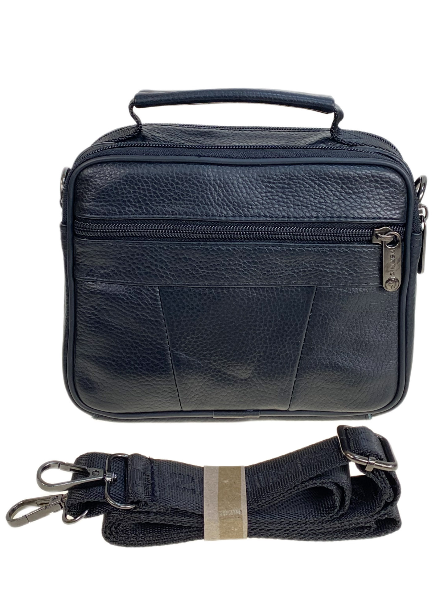 На фото 2 - Сумка мужская из натуральной кожи, цвет черный На фото 2 - Сумка мужская из натуральной кожи, цвет черный