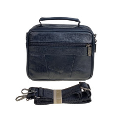 На фото 2 - Сумка мужская из натуральной кожи, цвет черный На фото 2 - Сумка мужская из натуральной кожи, цвет черный