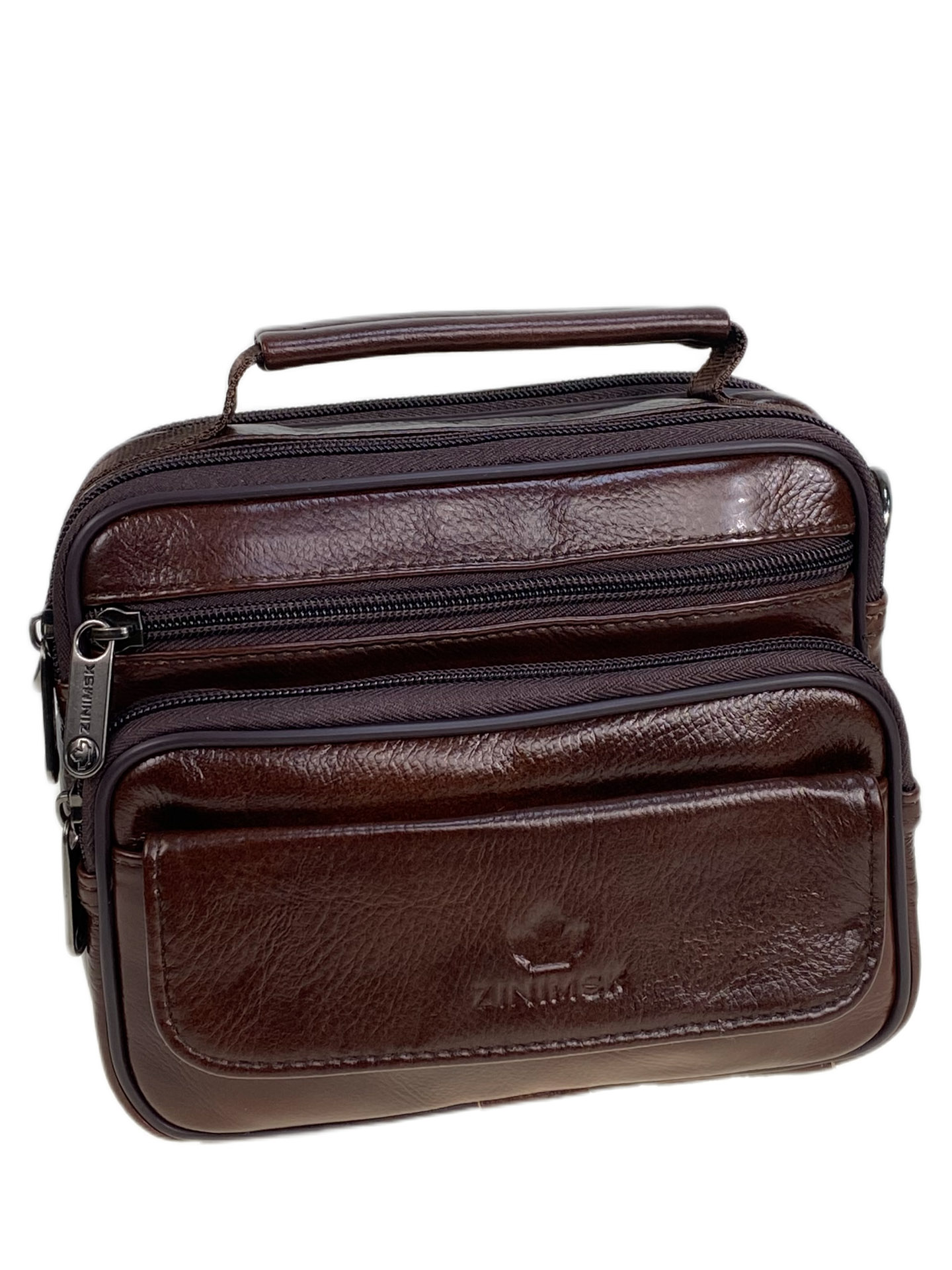 На фото 1 - Сумка мужская из натуральной кожи, цвет коричневый На фото 1 - Сумка мужская из натуральной кожи, цвет коричневый