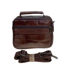 На фото 2 - Сумка мужская из натуральной кожи, цвет коричневый На фото 2 - Сумка мужская из натуральной кожи, цвет коричневый