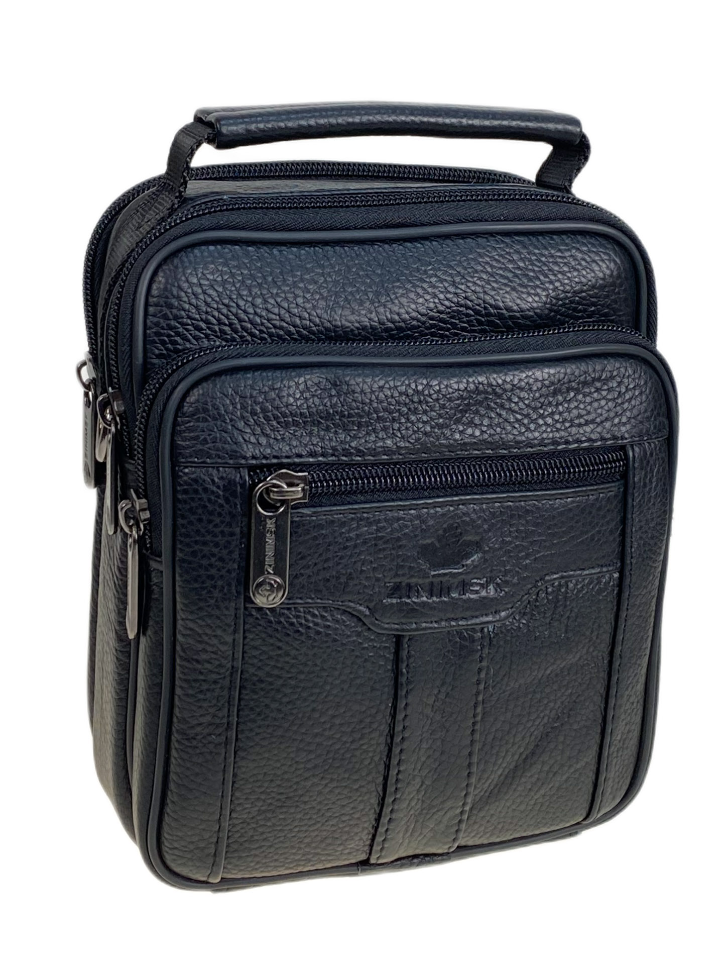 На фото 1 - Сумка мужская из натуральной кожи, цвет черный На фото 1 - Сумка мужская из натуральной кожи, цвет черный