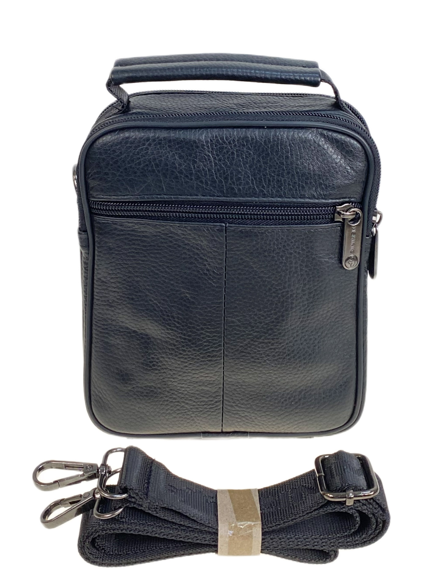 На фото 2 - Сумка мужская из натуральной кожи, цвет черный На фото 2 - Сумка мужская из натуральной кожи, цвет черный