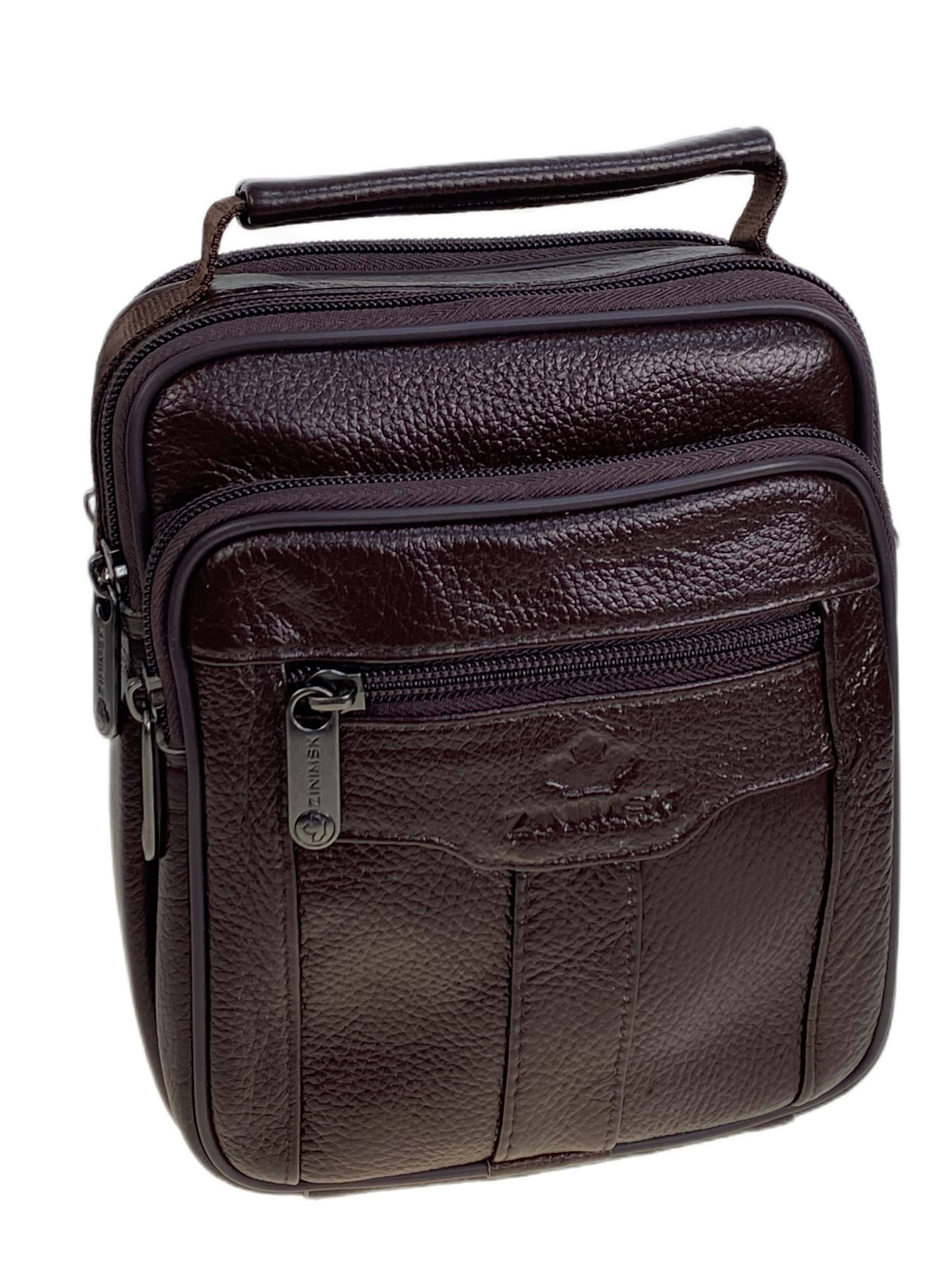 На фото 1 - Сумка мужская из натуральной кожи, цвет коричневый На фото 1 - Сумка мужская из натуральной кожи, цвет коричневый