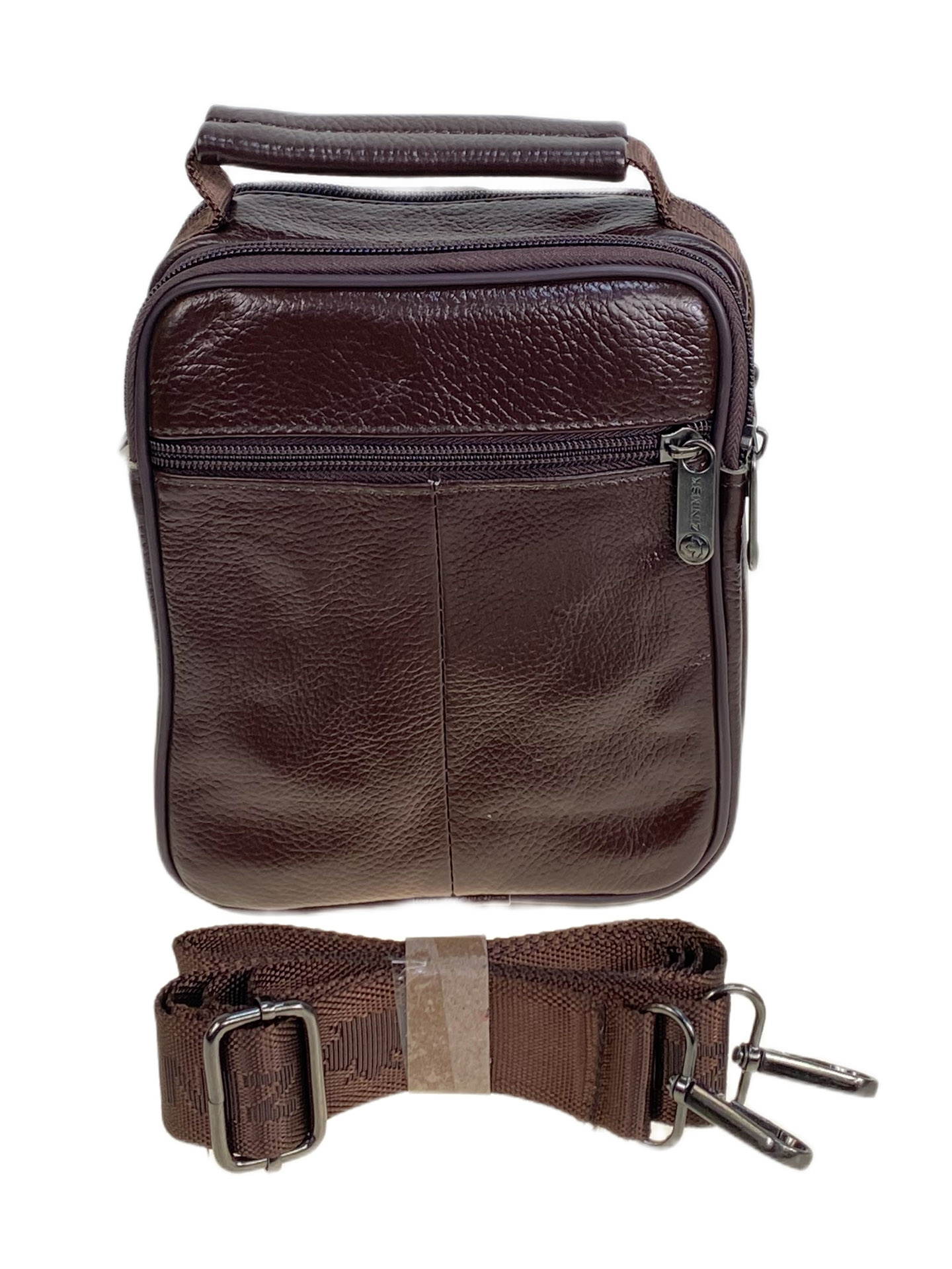 На фото 2 - Сумка мужская из натуральной кожи, цвет коричневый На фото 2 - Сумка мужская из натуральной кожи, цвет коричневый