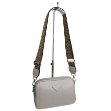 На фото 1 - Женская сумка из искусственной кожи, цвет светло серый