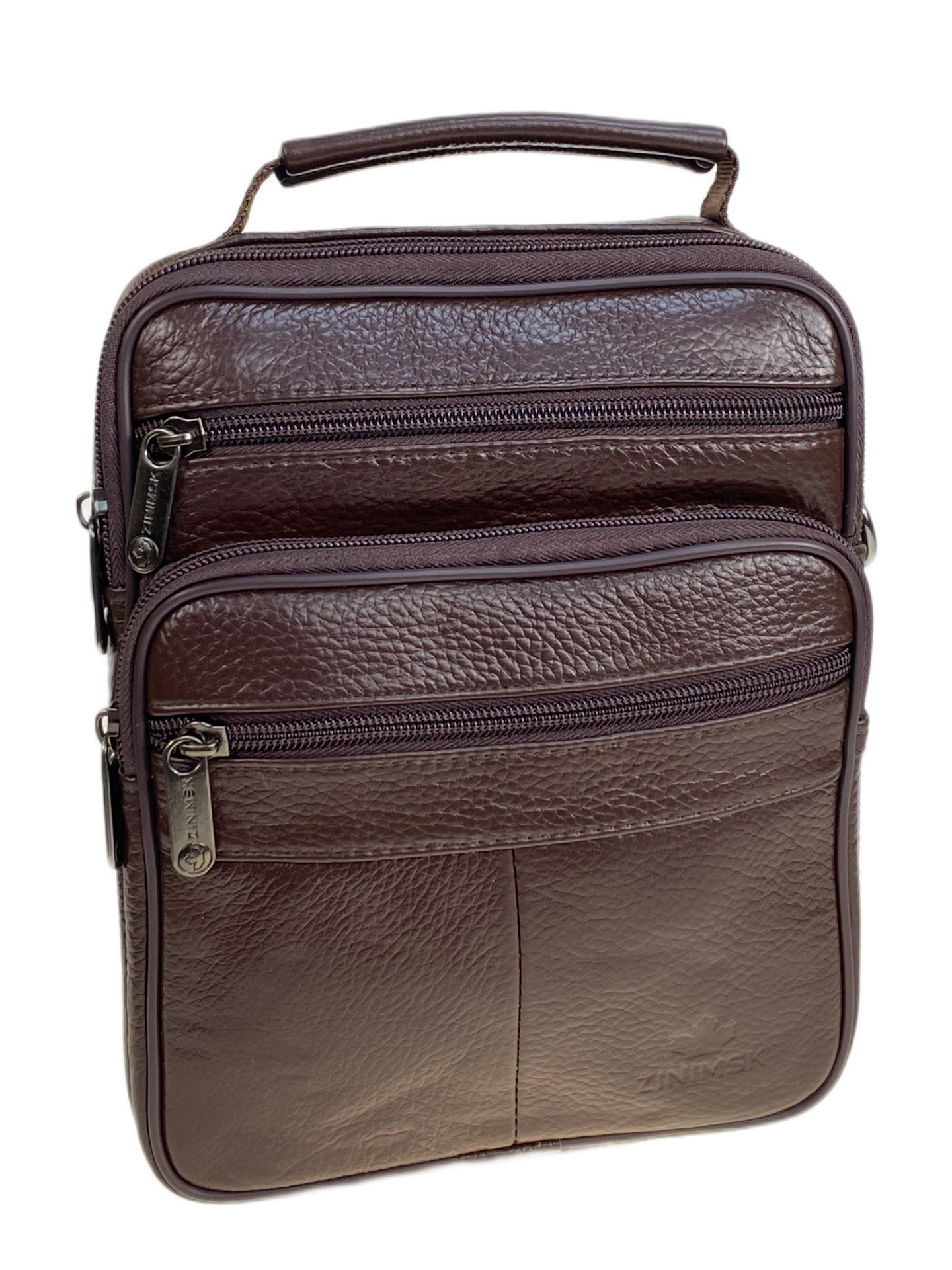 На фото 1 - Сумка мужская из натуральной кожи, цвет коричневый На фото 1 - Сумка мужская из натуральной кожи, цвет коричневый