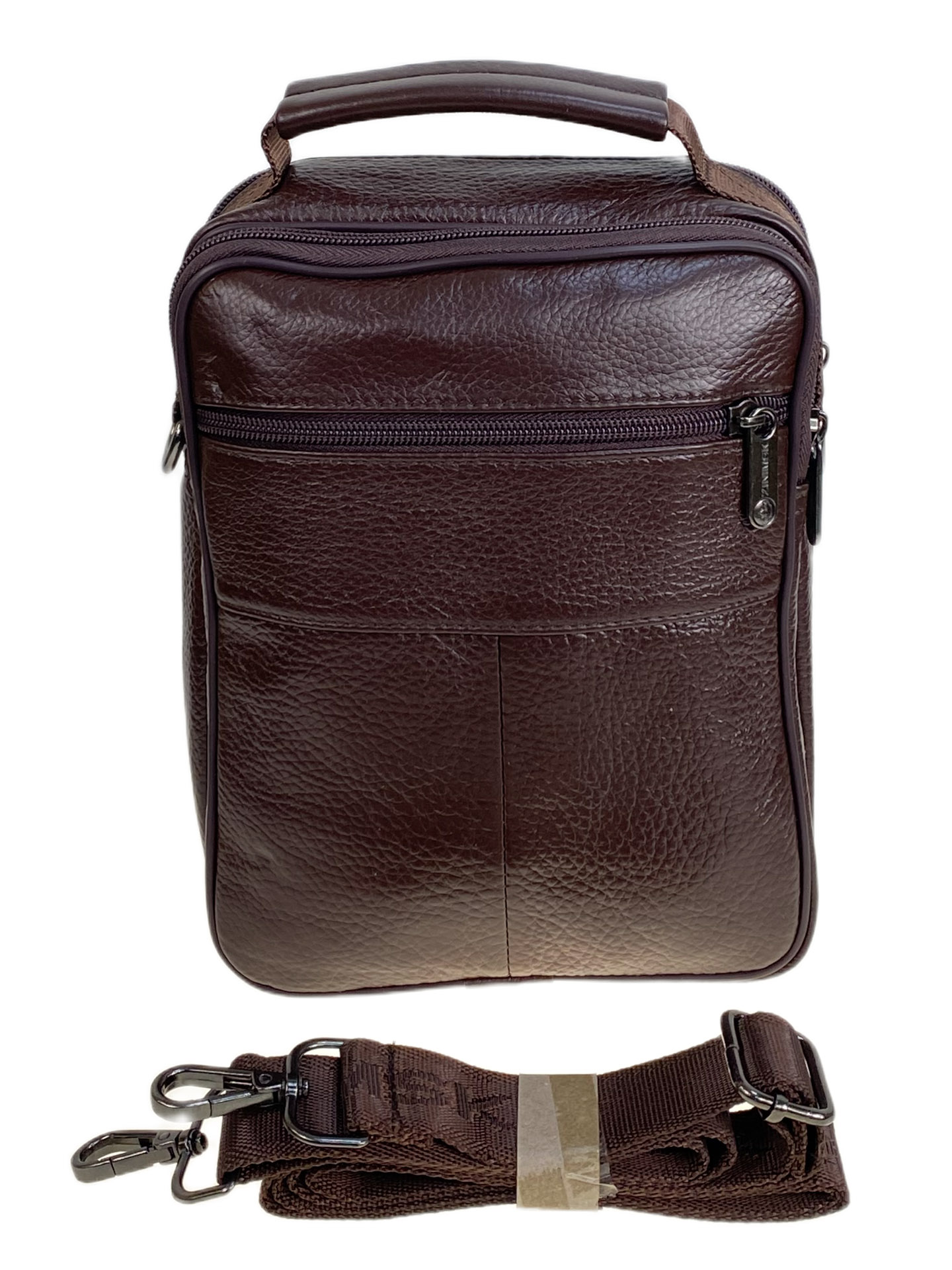 На фото 2 - Сумка мужская из натуральной кожи, цвет коричневый На фото 2 - Сумка мужская из натуральной кожи, цвет коричневый