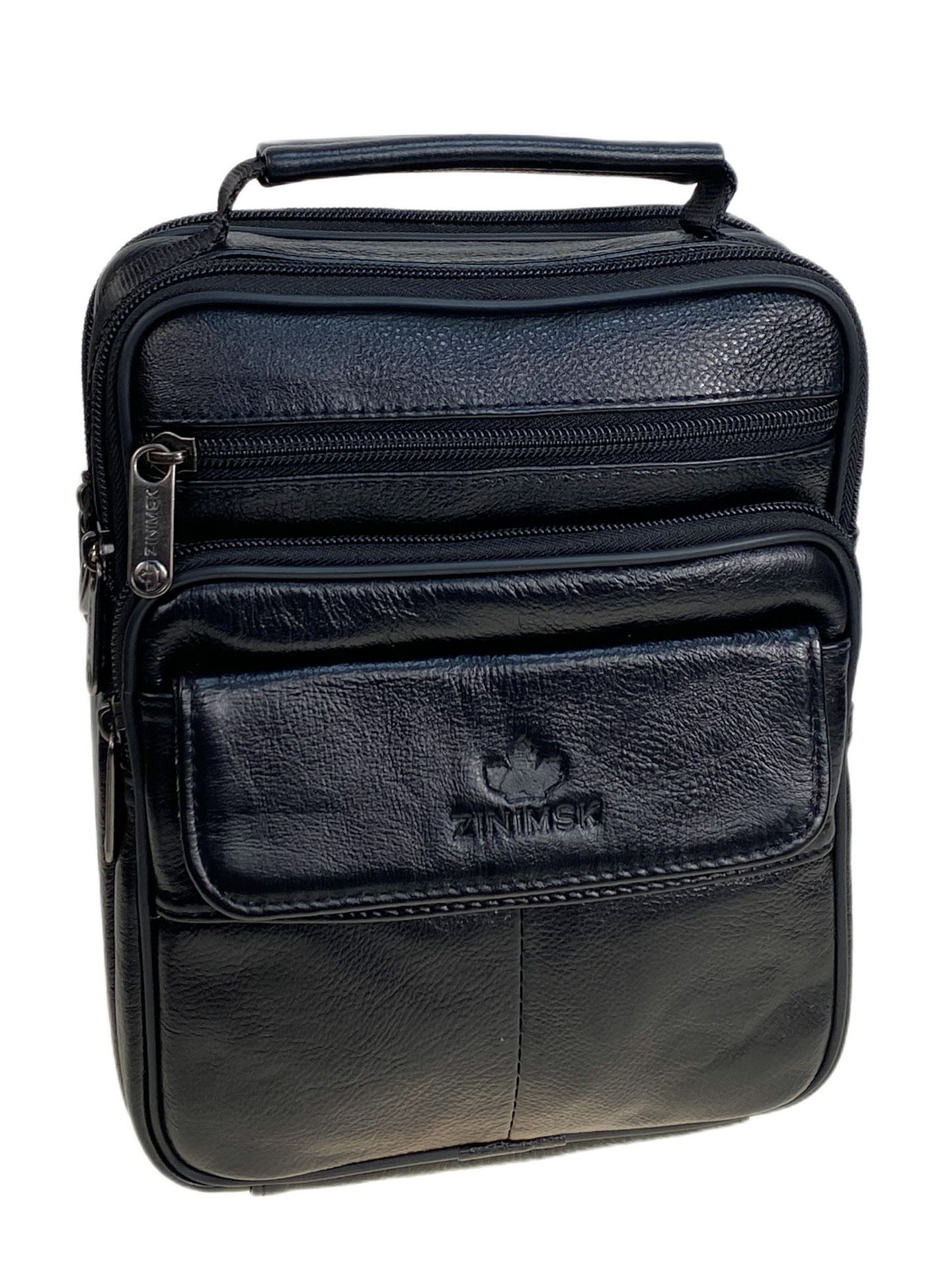 На фото 1 - Сумка мужская из натуральной кожи, цвет черный На фото 1 - Сумка мужская из натуральной кожи, цвет черный