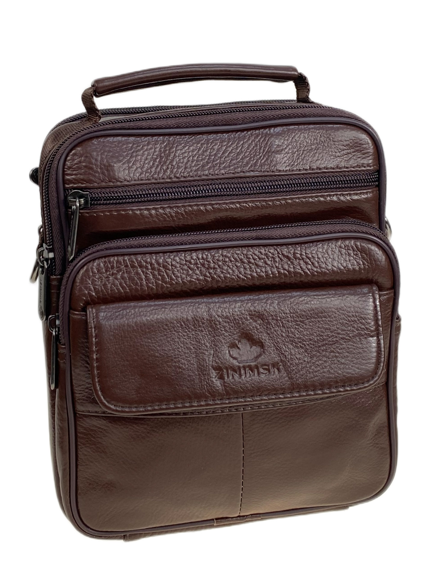 На фото 1 - Сумка мужская из натуральной кожи, цвет коричневый На фото 1 - Сумка мужская из натуральной кожи, цвет коричневый