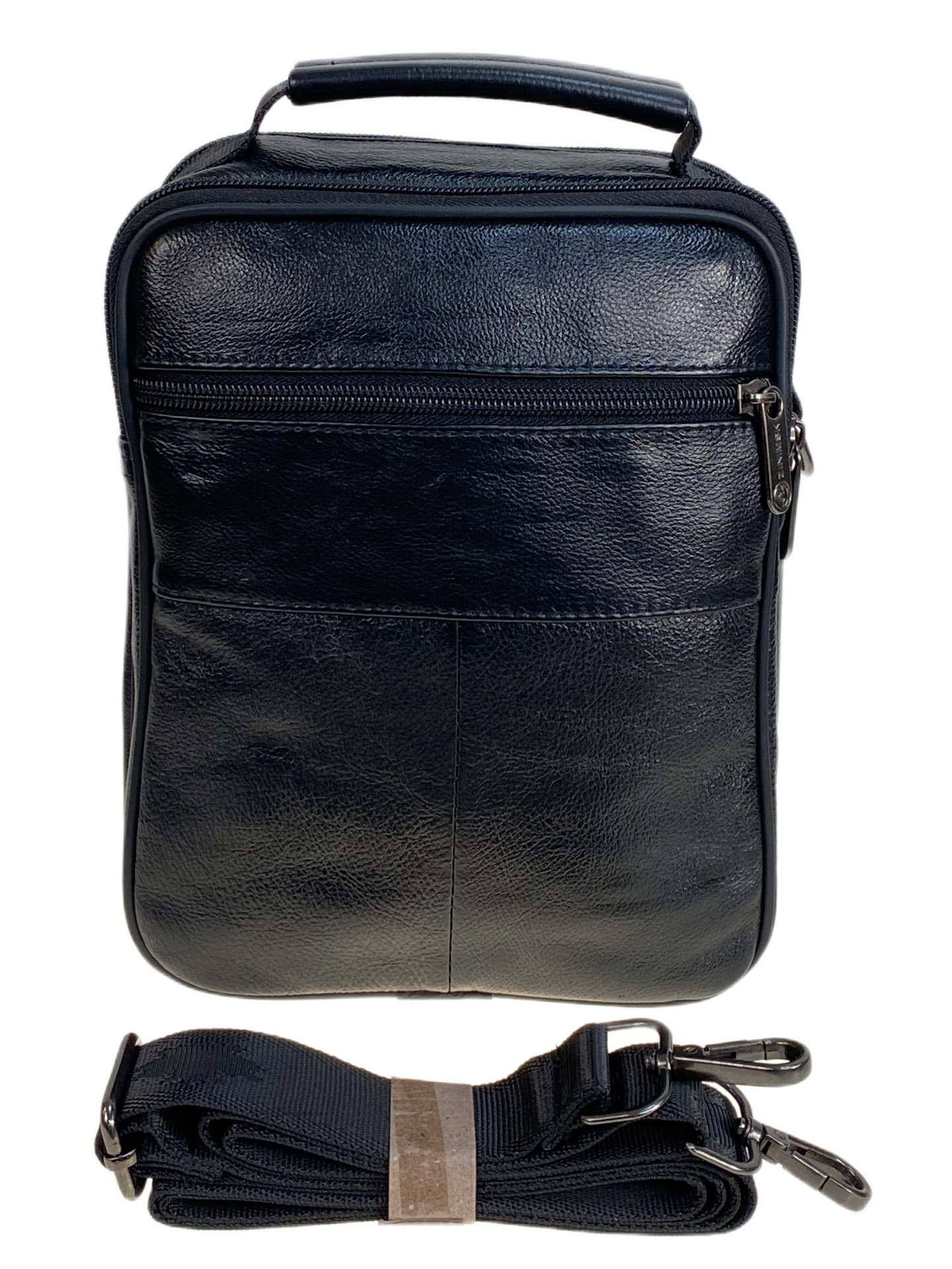 На фото 2 - Сумка мужская из натуральной кожи, цвет черный На фото 2 - Сумка мужская из натуральной кожи, цвет черный