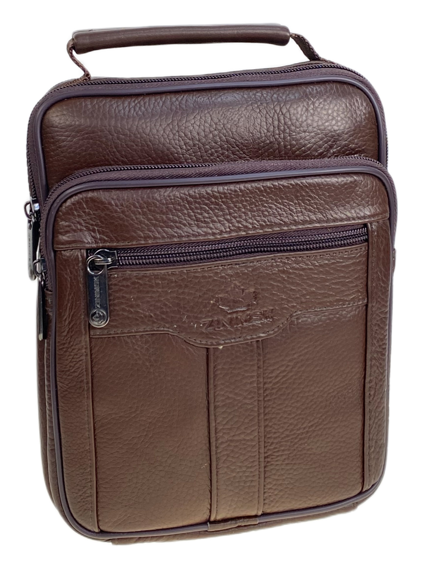 На фото 1 - Сумка мужская из натуральной кожи, цвет коричневый На фото 1 - Сумка мужская из натуральной кожи, цвет коричневый