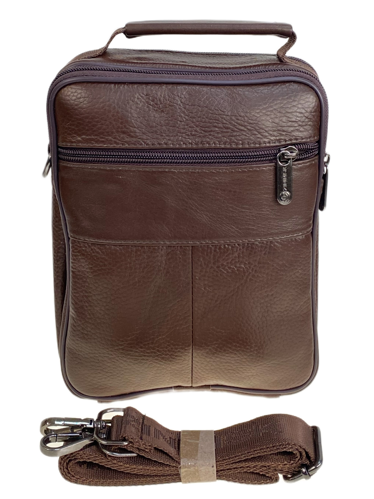 На фото 2 - Сумка мужская из натуральной кожи, цвет коричневый На фото 2 - Сумка мужская из натуральной кожи, цвет коричневый