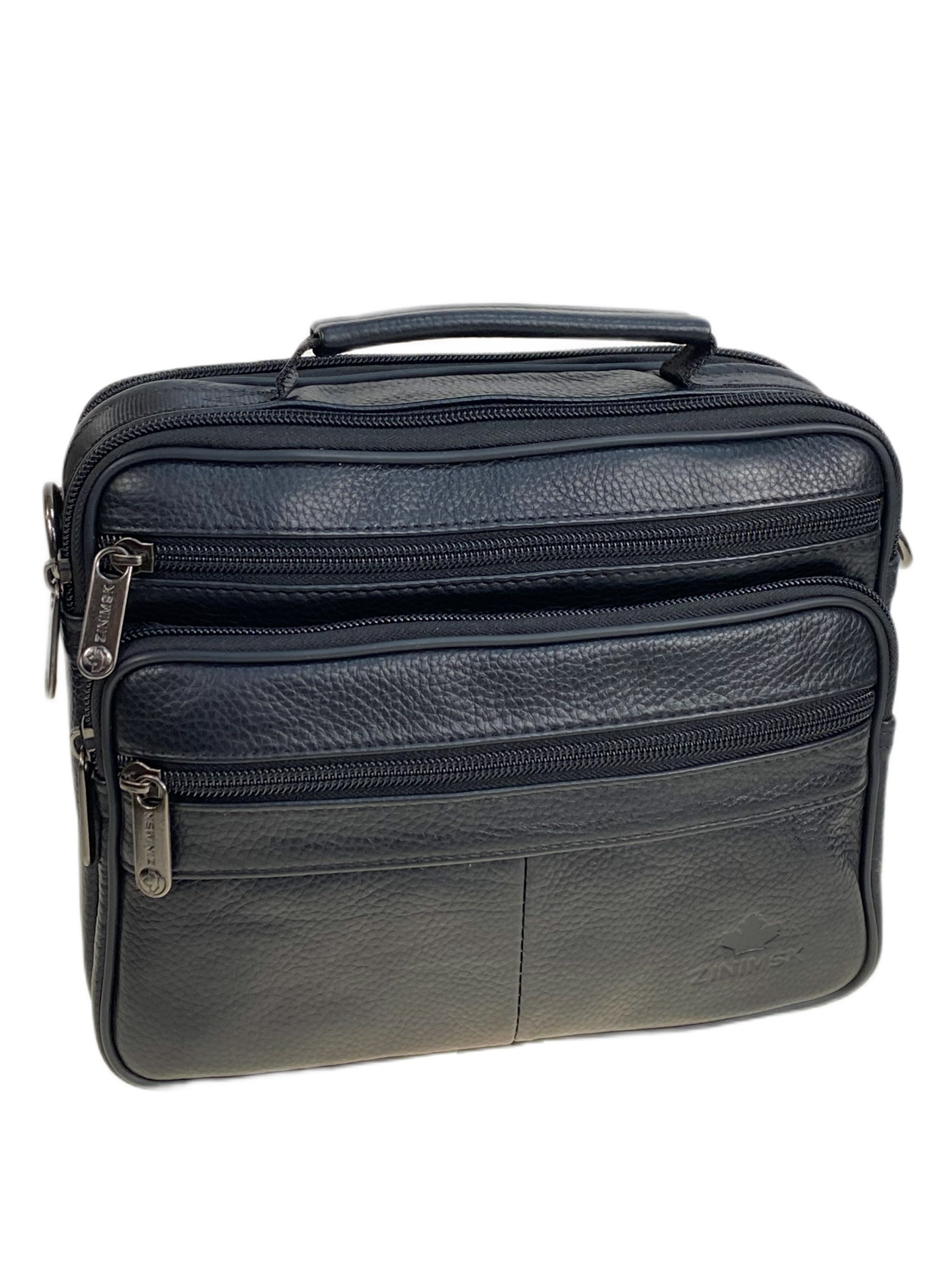 На фото 1 - Сумка мужская из натуральной кожи, цвет черный На фото 1 - Сумка мужская из натуральной кожи, цвет черный