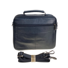 На фото 2 - Сумка мужская из натуральной кожи, цвет черный На фото 2 - Сумка мужская из натуральной кожи, цвет черный