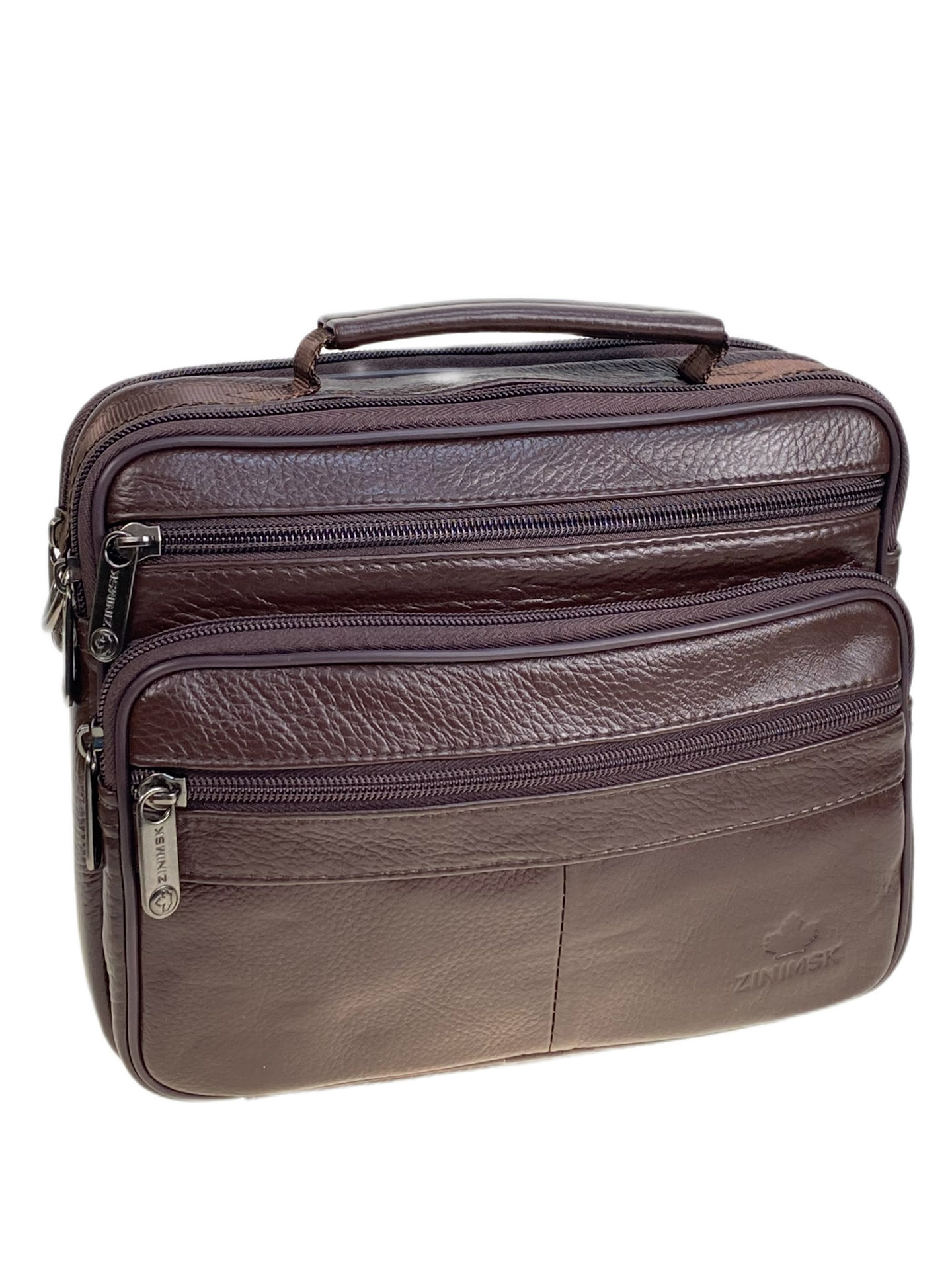 На фото 1 - Сумка мужская из натуральной кожи, цвет коричневый На фото 1 - Сумка мужская из натуральной кожи, цвет коричневый