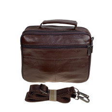 На фото 2 - Сумка мужская из натуральной кожи, цвет коричневый На фото 2 - Сумка мужская из натуральной кожи, цвет коричневый