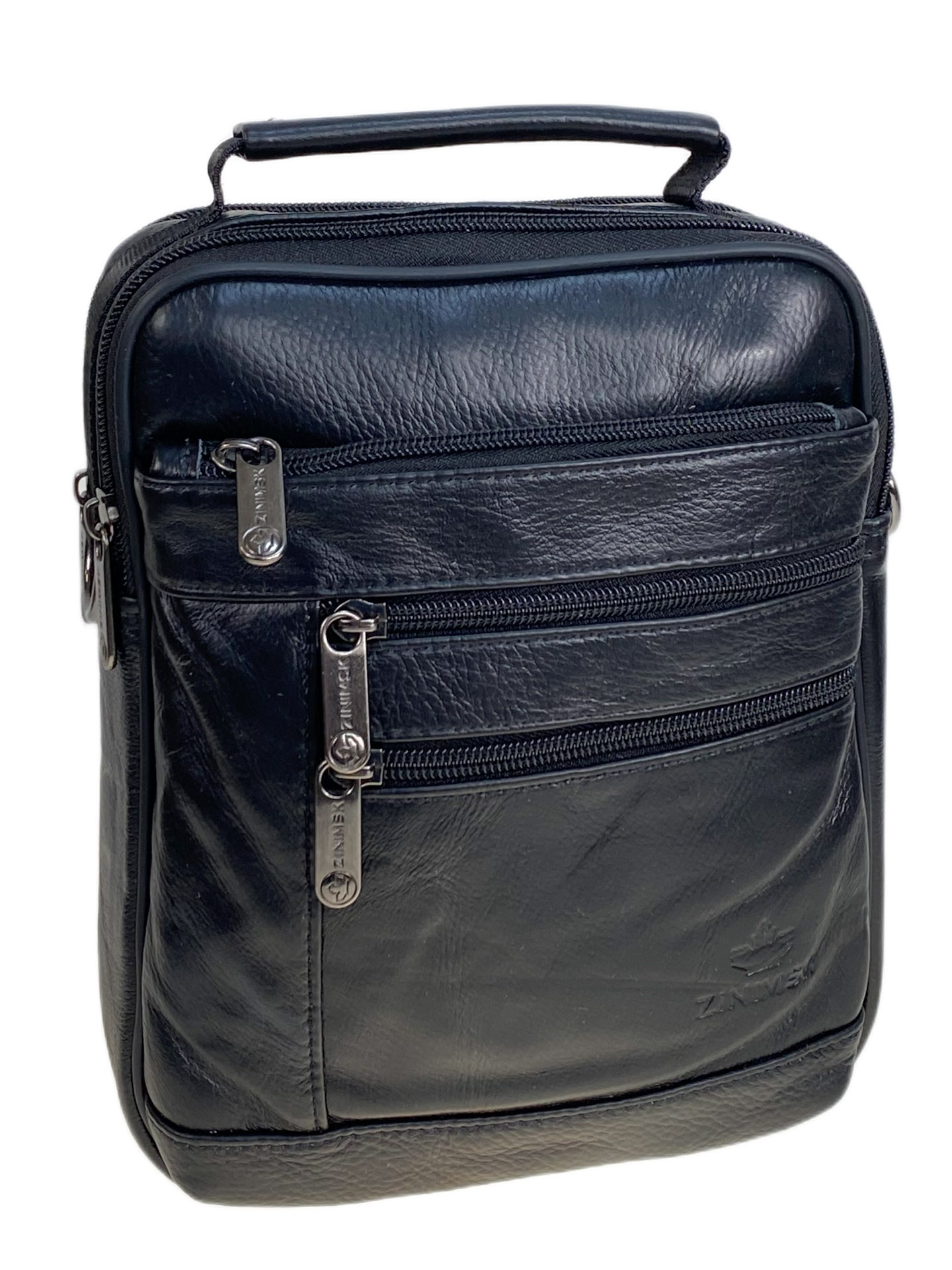 На фото 1 - Сумка мужская из натуральной кожи, цвет черный На фото 1 - Сумка мужская из натуральной кожи, цвет черный