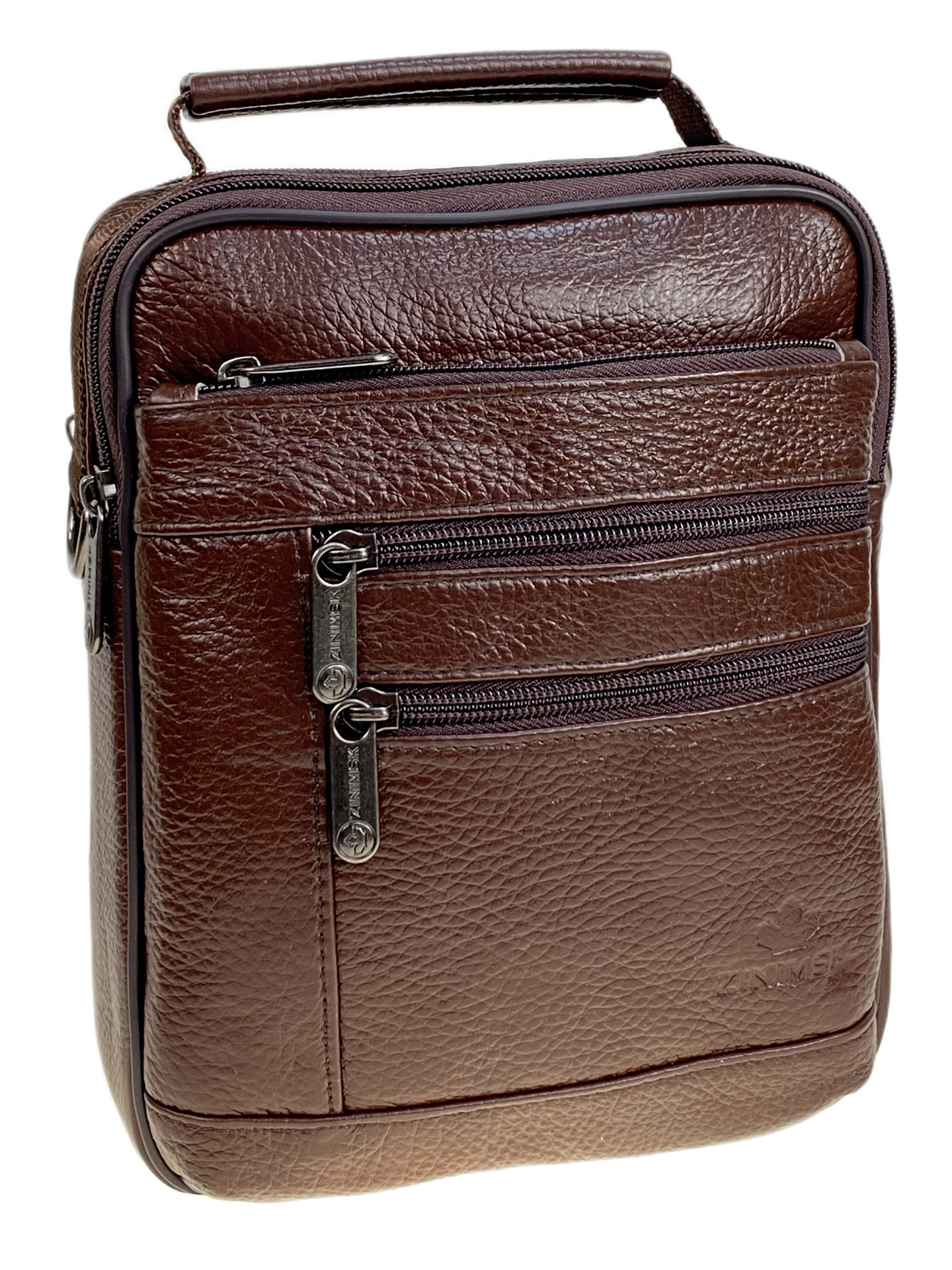 На фото 1 - Сумка мужская из натуральной кожи, цвет коричневый На фото 1 - Сумка мужская из натуральной кожи, цвет коричневый