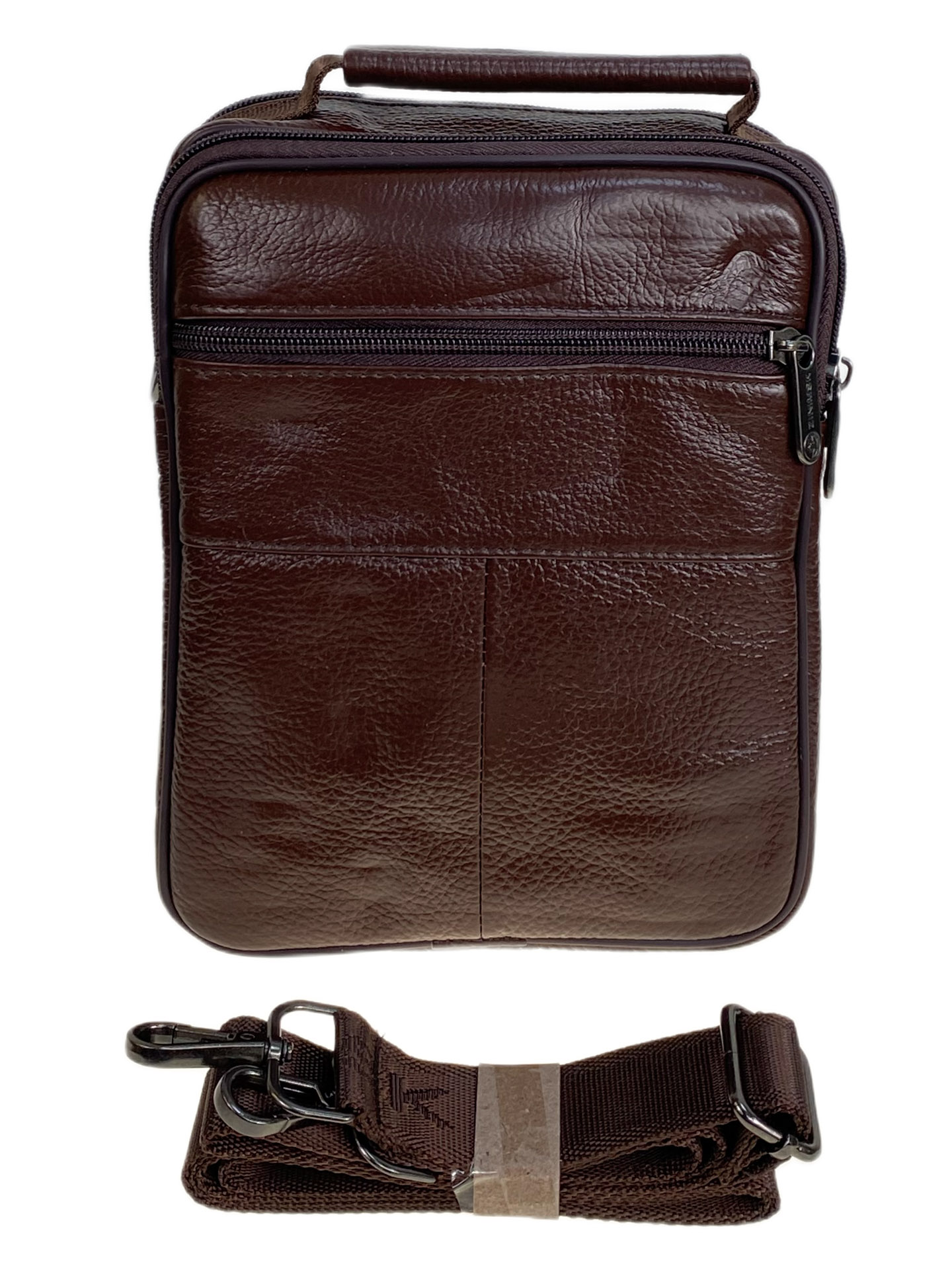 На фото 2 - Сумка мужская из натуральной кожи, цвет коричневый На фото 2 - Сумка мужская из натуральной кожи, цвет коричневый