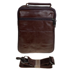 На фото 2 - Сумка мужская из натуральной кожи, цвет коричневый На фото 2 - Сумка мужская из натуральной кожи, цвет коричневый
