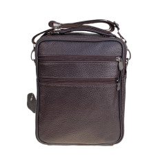 На фото 2 - Сумка мужская  из натуральной кожи, цвет коричневый