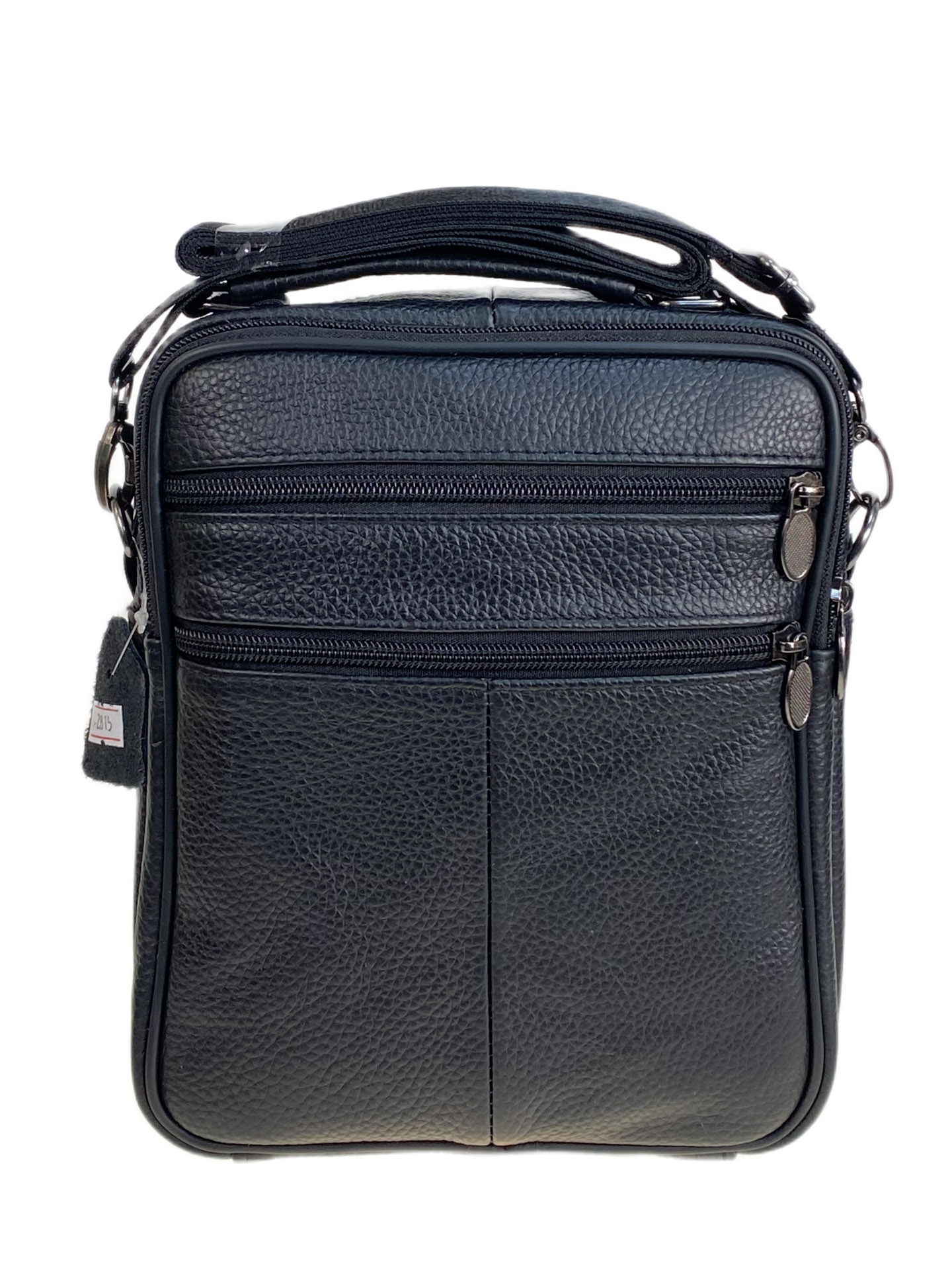 На фото 2 - Сумка мужская  из натуральной кожи, цвет черный