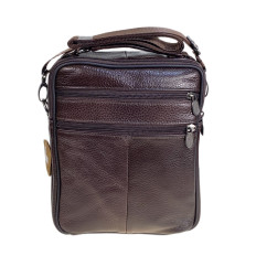 На фото 2 - Сумка мужская  из натуральной кожи, цвет коричневый