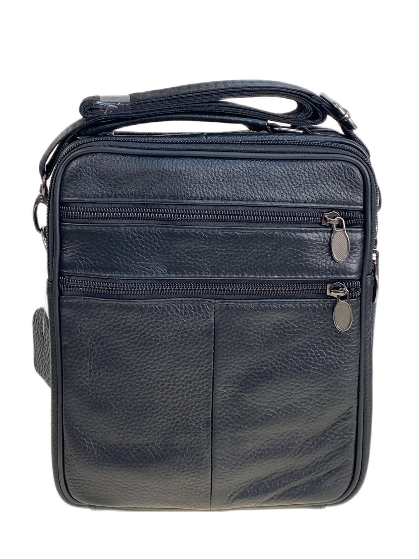 На фото 2 - Сумка мужская  из натуральной кожи, цвет черный