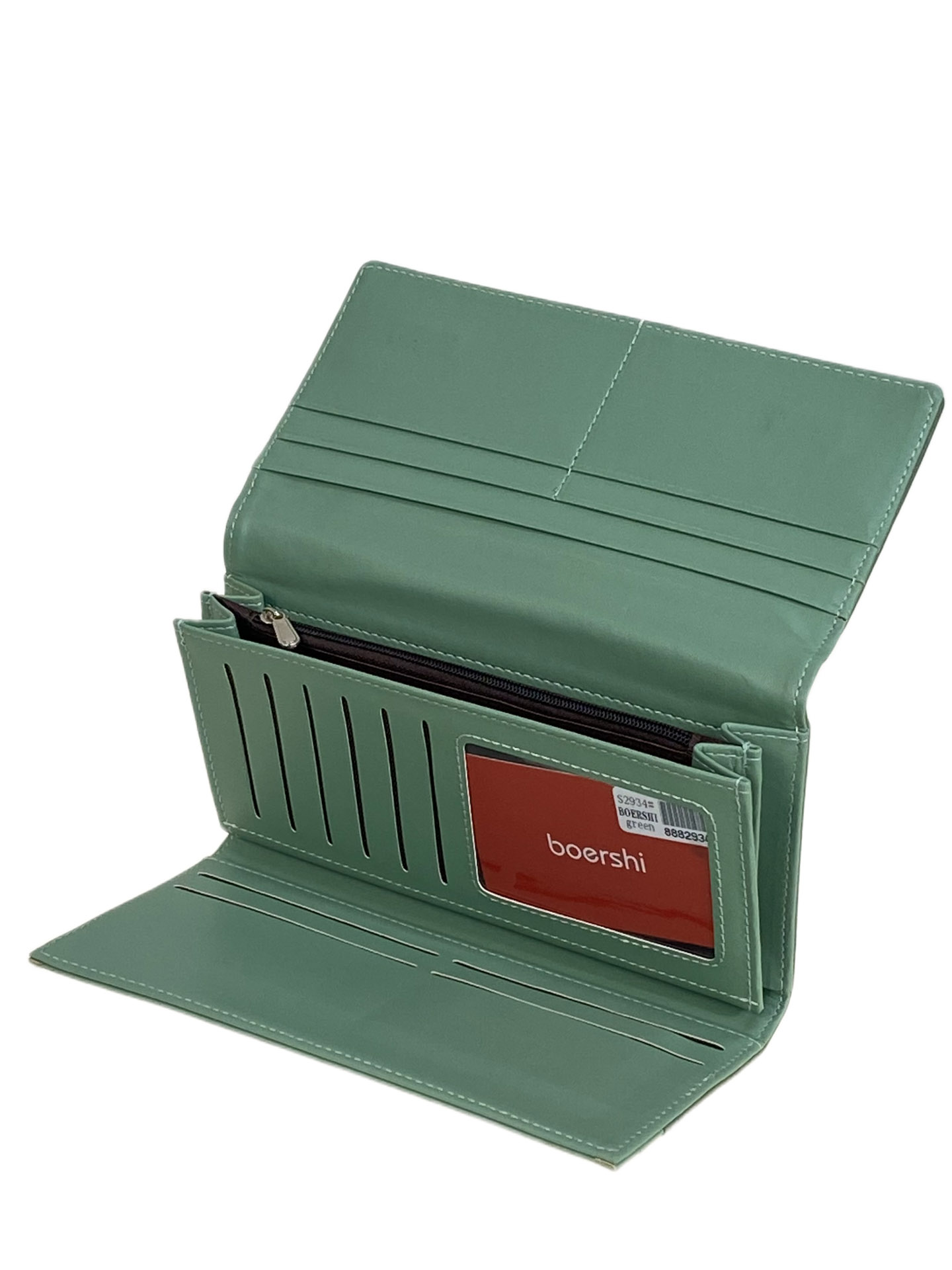 На фото 2 -  Женское портмоне из искусственной кожи, цвет зеленый На фото 2 -  Женское портмоне из искусственной кожи, цвет зеленый