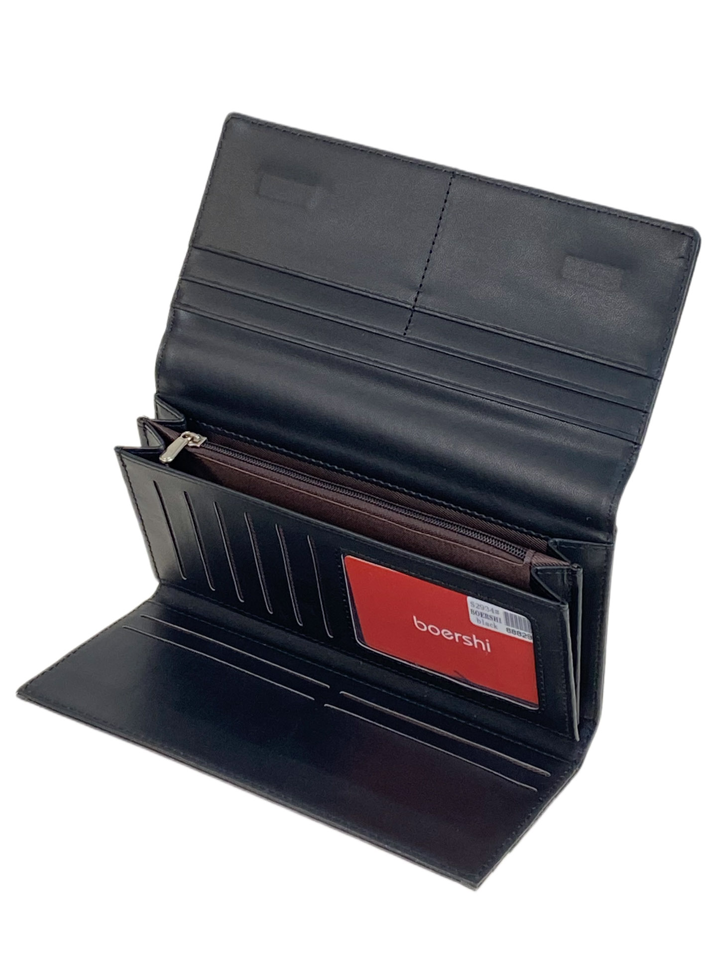 На фото 2 -  Женское портмоне из искусственной кожи, цвет черный На фото 2 -  Женское портмоне из искусственной кожи, цвет черный