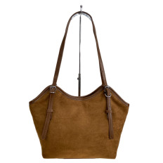 На фото 2 - Женская сумка из искусственной замши, цвет коричнево-рыжий На фото 2 - Женская сумка из искусственной замши, цвет коричнево-рыжий