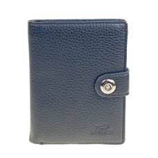 На фото 1 - Кошелек-органайзер мужской из натуральной кожи, цвет  черный