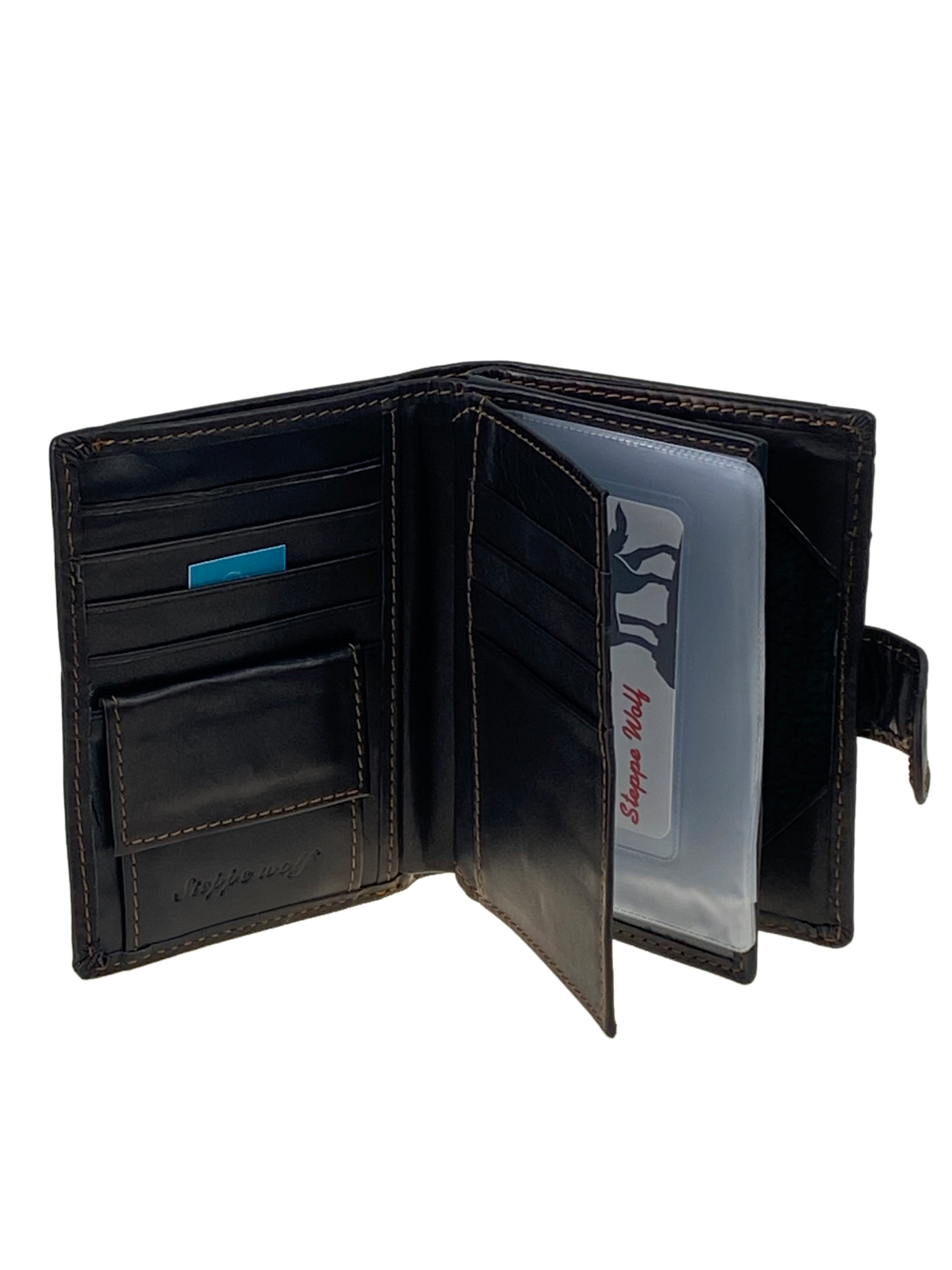 На фото 2 -  Кошелек-органайзер мужской из натуральной кожи , цвет черный