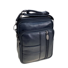 На фото 1 - Сумка мужская из натуральной кожи, цвет коричневый