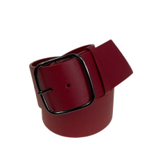 На фото 1 - Ремень женский широкий из искусственной кожи, цвет бордовы