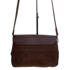 На фото 2 - Женская сумка из искусственной замши и искусственной кожи, цвет шоколад На фото 2 - Женская сумка из искусственной замши и искусственной кожи, цвет шоколад