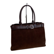 На фото 1 - Женская сумка из искусственной замши, цвет шоколад На фото 1 - Женская сумка из искусственной замши, цвет шоколад