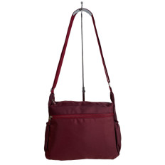 На фото 2 - Женская cумка из текстиля, цвет бордовый На фото 2 - Женская cумка из текстиля, цвет бордовый