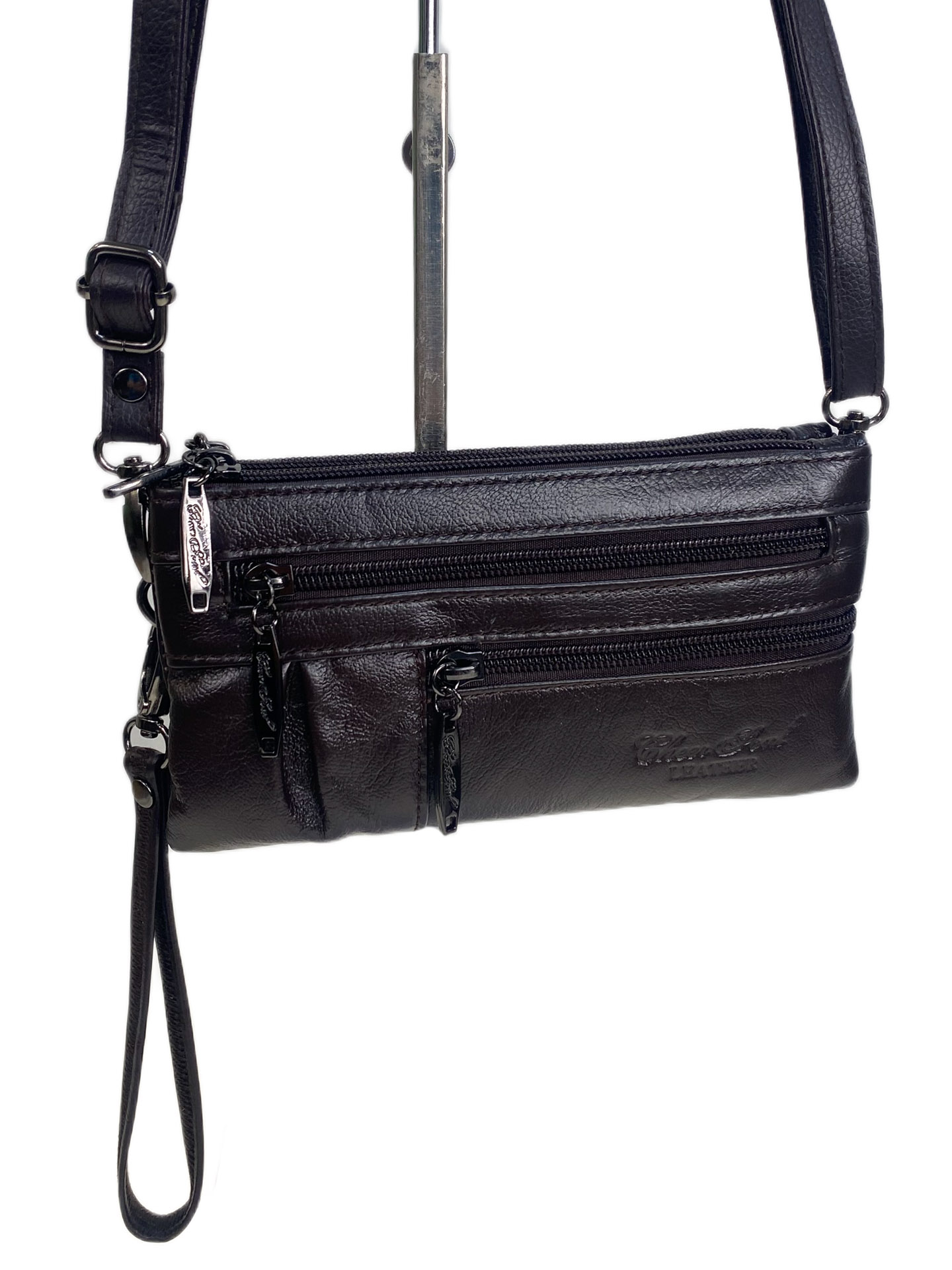 На фото 1 - Женская сумка из натуральной кожи, цвет бордо На фото 1 - Женская сумка из натуральной кожи, цвет бордо