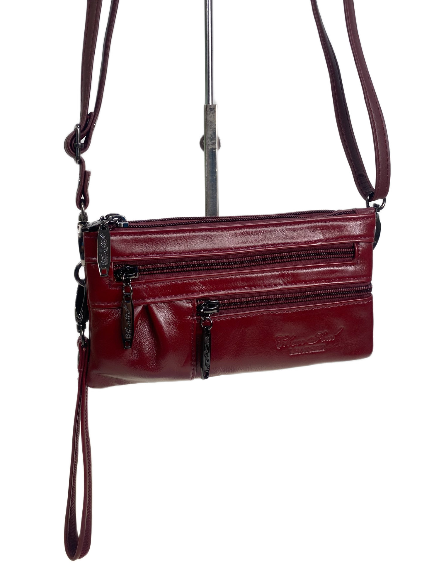 На фото 1 - Женская сумка из натуральной кожи, цвет красный На фото 1 - Женская сумка из натуральной кожи, цвет красный