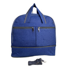 На фото 1 - Дорожная сумка из текстиля, цвет синий