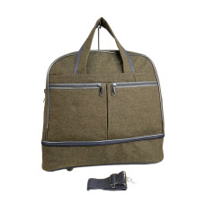 На фото 1 - Дорожная сумка из текстиля, цвет хаки