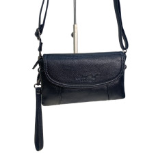 На фото 1 - Женская сумка из натуральной кожи, цвет черный На фото 1 - Женская сумка из натуральной кожи, цвет черный