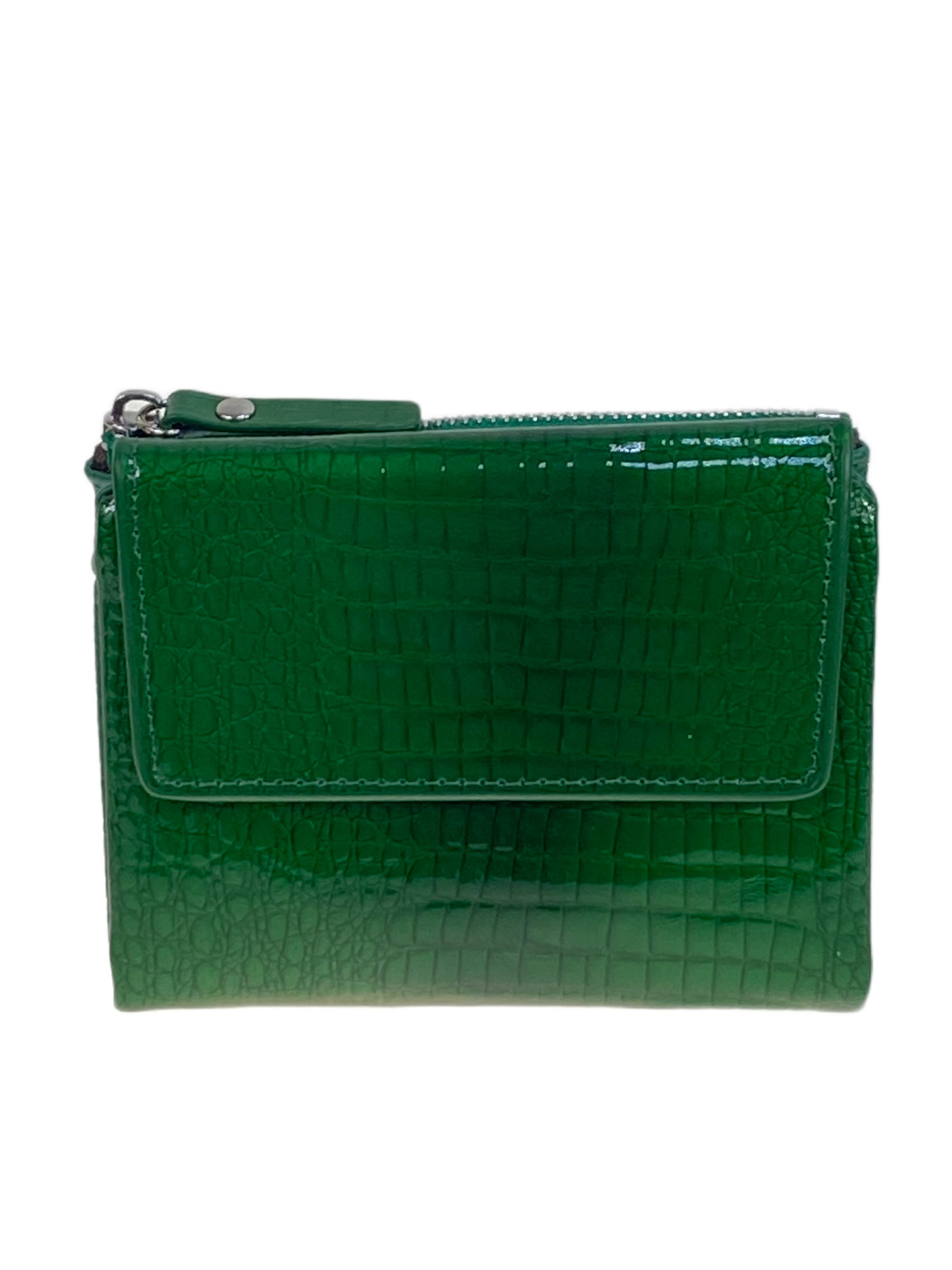 На фото 1 -  Женское портмоне из искусственной кожи, цвет зеленый