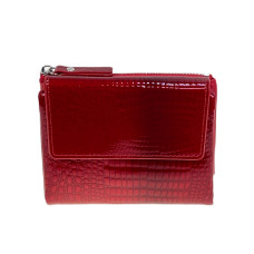 На фото 1 -  Женское портмоне из искусственной кожи, цвет красный